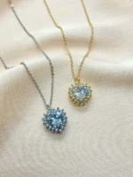 Swarovski Taşlı Kalp Figürlü Kolye