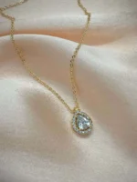 Swarovski Taşlı Oval Kolye