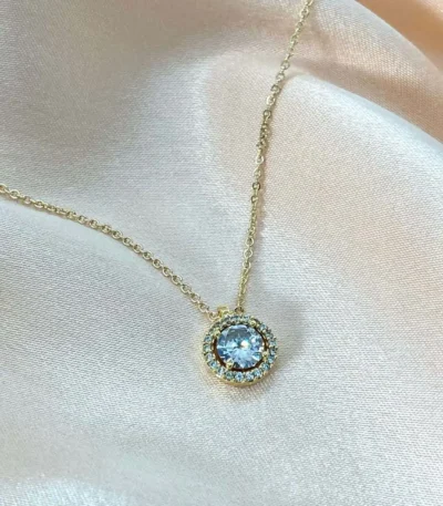 Swarovski Taşlı Yuvarlak Kolye