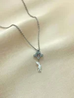 Balonlu Kadın Figürlü 'Trouvaille' Silver Kolye