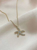 Zirkon Süslemeli Deniz Yıldızı Kolye