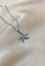 Zirkon Süslemeli Deniz Yıldızı Silver Kolye