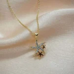 Zirkon Taşlı Deniz Yıldızı Kolye