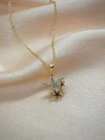 Zirkon Taşlı Deniz Yıldızı Kolye