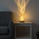 Dolunay Figürlü Dönen Kristal Cam Küre - Görsel 2