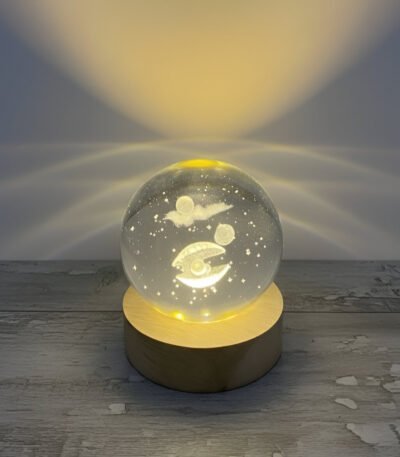 istiridye tasarımlı kristal cam küre