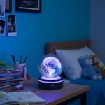 Dünya Figürlü Dönen Kristal Cam Küre - Görsel 2