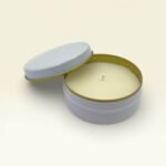 Vanilya Kokulu Beyaz Teneke Mum