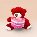 Kalp Kutulu Kırmızı Peluş Ayıcık