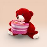 Kalp Kutulu Kırmızı Peluş Ayıcık