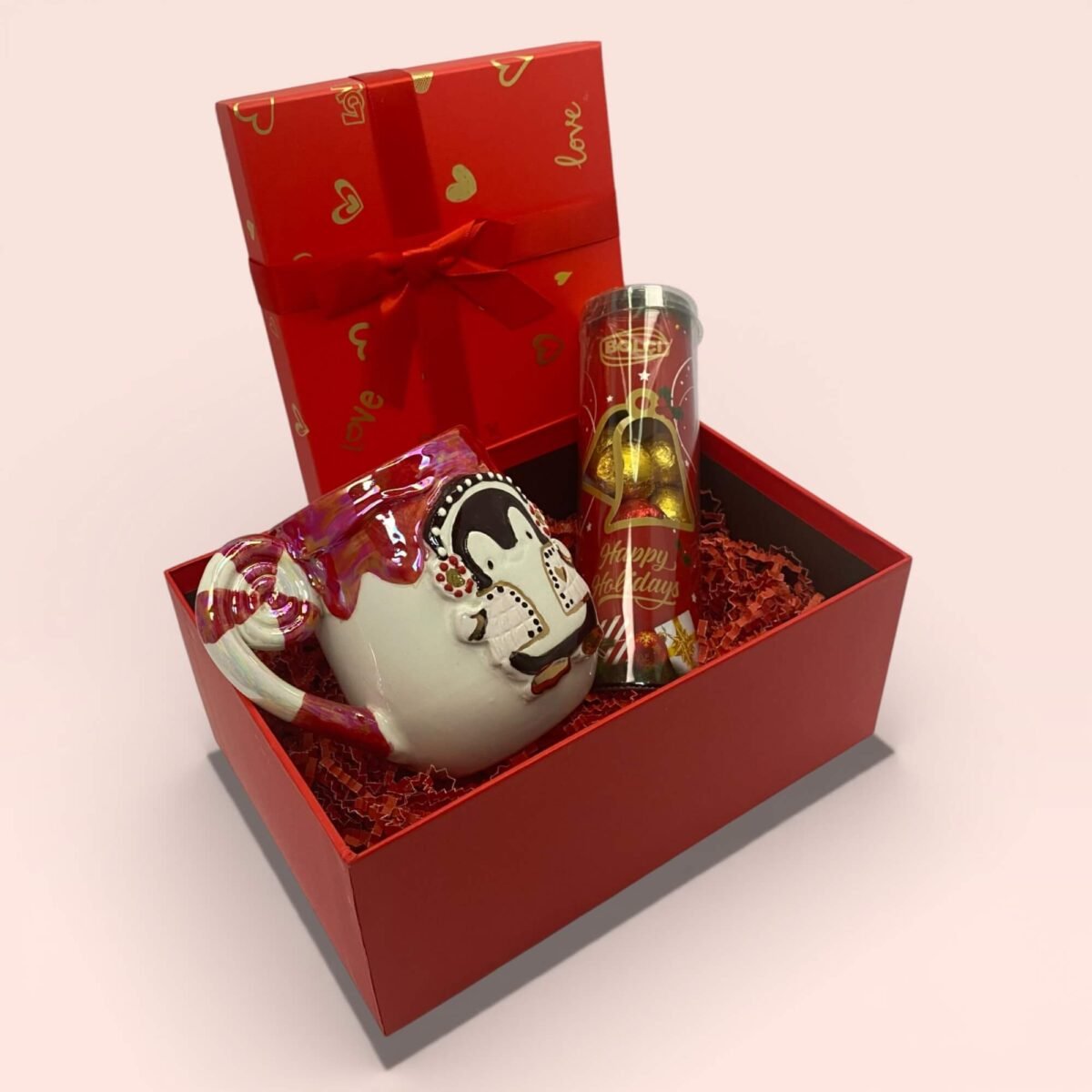 Sevimli Penguen Seramik Kupa Hediye Seti - Görsel 2